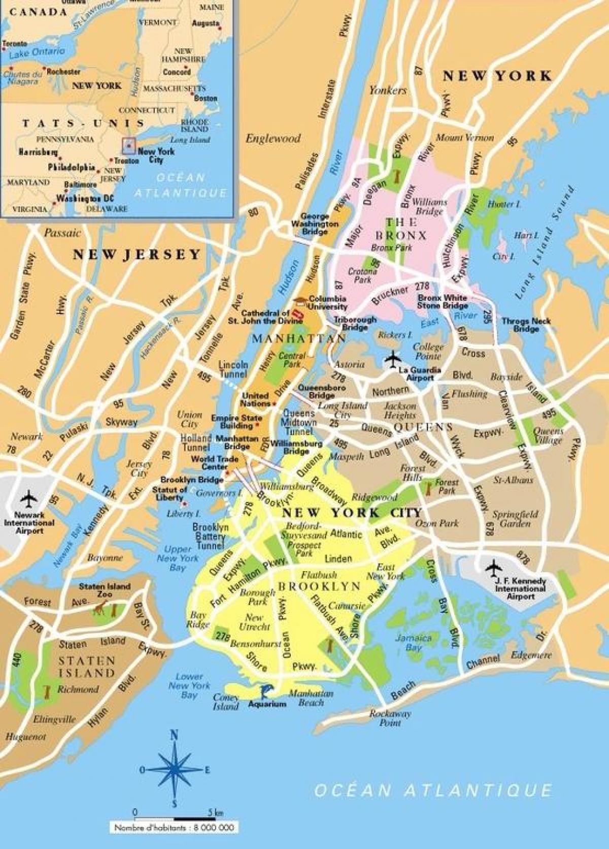 duży Nowy Jork mapie