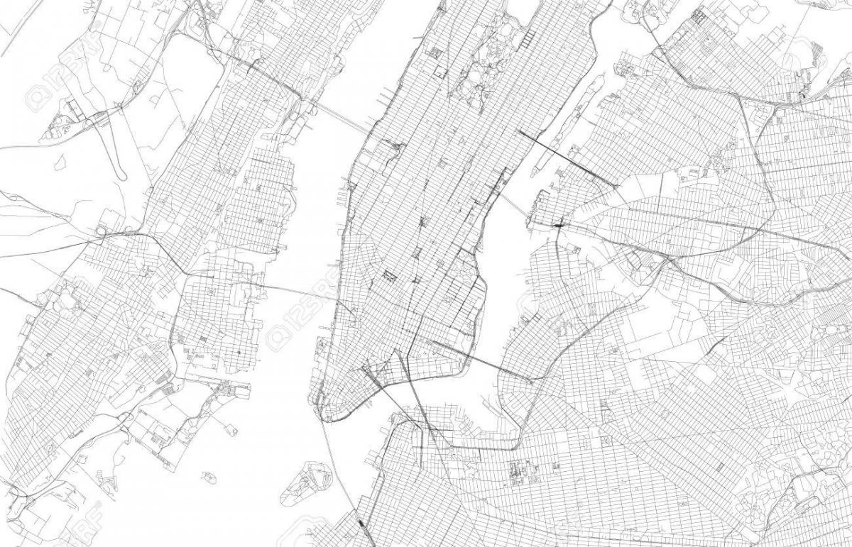 mapa Nowy Jork wektor