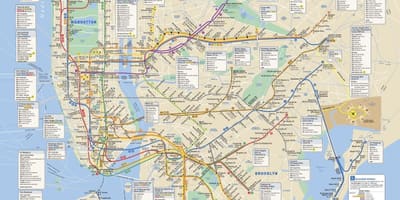 Nowy Jork MTA mapa kolejowych