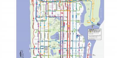 MTA autobus trasę na mapie