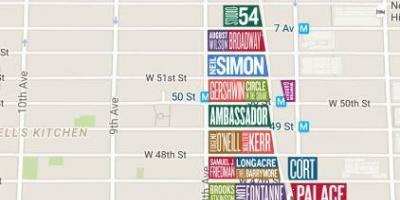 Broadway Nowy Jork mapa