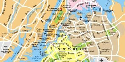 Nowy Jork, Miasto Nowy Jork mapa