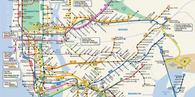 Nowy Jork MTA mapa metra