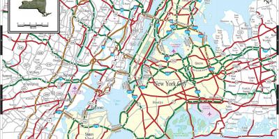Nowy Jork drogach mapie