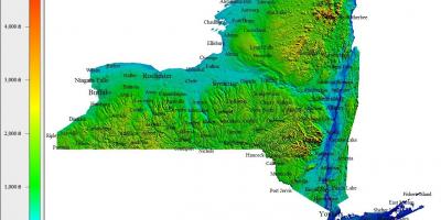 Mapa Nowy Jork topograficzna