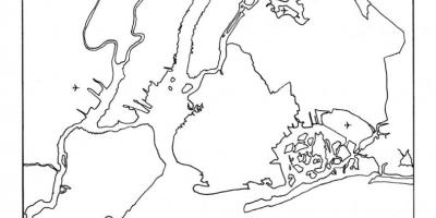 Бланковой mapie Nowego Jorku