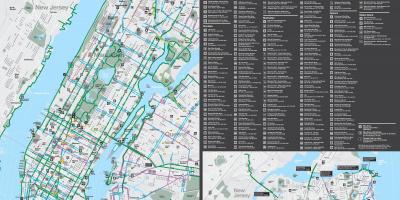 Nowy Jork jazda na Rowerze mapie