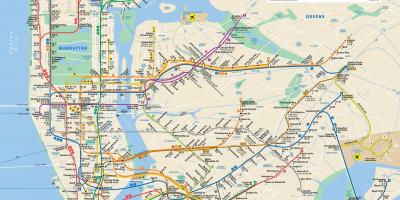 Nowy Jork transportu publicznego mapie