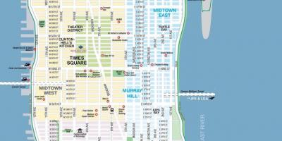 Mapa Nowy Jork rejon ulic